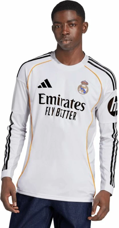 Fanellë e gjatë për meshkuj adidas Real Madrid 25/26, e bardhë