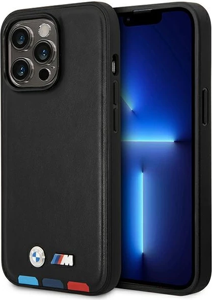 Mbështjellës BMW BMHMP14X22PTDK për iPhone 14 Pro Max 6.7", lëkurë, MagSafe, zi