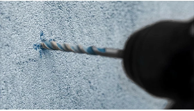 Bosch 2 608 900 645, Bit qendror, Beton, Pllakë e butë, Shank cilindrik, Blu, Gri, 4 copë