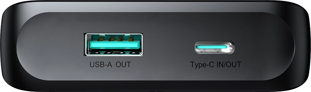 Powerbank Joyroom JR-PBF19 10000mAh 22.5W me dy kabllo të integruara USB-C dhe Lightning, e zezë