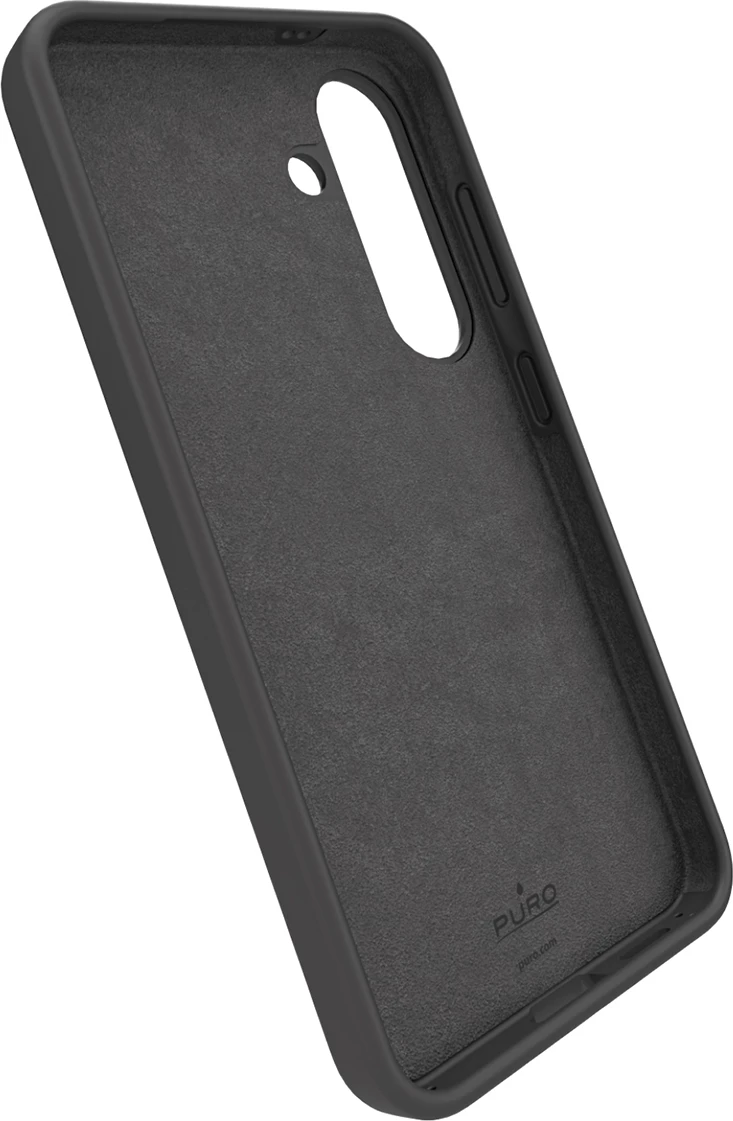 Mbështjellës Puro Icon për Samsung Galaxy S25, silikon, i zi