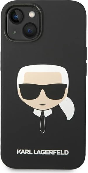 Mbështjellës Karl Lagerfeld KLHCP14MSLKHBK për iPhone 14 Plus 6.7", silikon, i zi