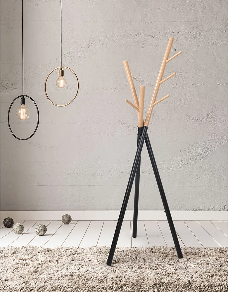 Varëse rrobash Osaka, e zezë-natyrale, 60x52x172