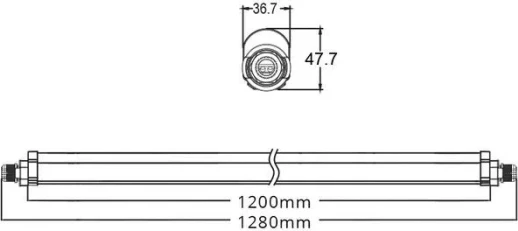 Ndriçues LED triproof ASALITE Premium IP65 120cm 36W 4500K 4000 lm, i bardhë/gri
