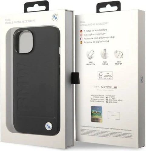 Mbështjellës BMW BMHMP14MSLLBK për iPhone 14 Plus, hardcase, MagSafe, zi