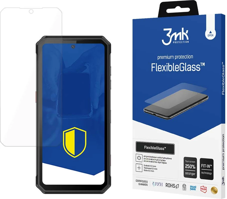 Mbrojtës ekrani hibrid, 3mk Protection FlexibleGlass për Oukitel WP21, 7H, deri 250% forcim, ultra i hollë, shtresë antibakteriale, transparent