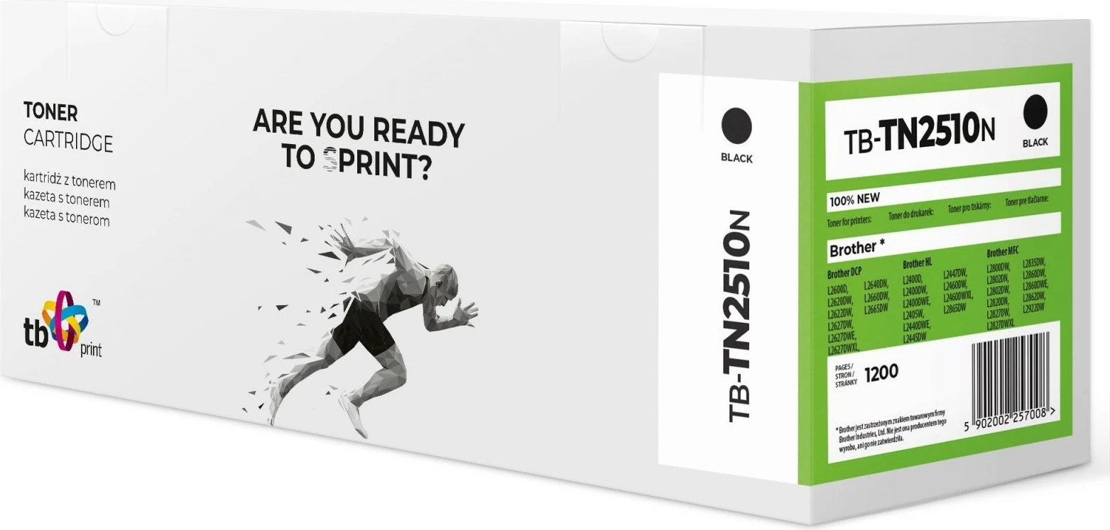 Toner TB Print TN2510N për Brother, i zi, 1200 faqe