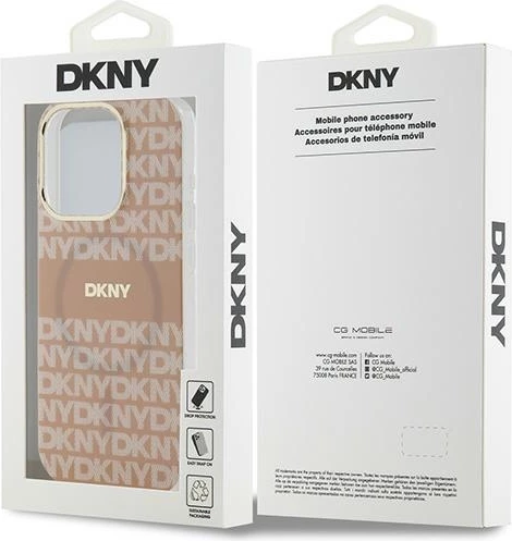 Mbështjellës DKNY IML Mono & Stripe MagSafe për iPhone 14 Pro Max, Rozë