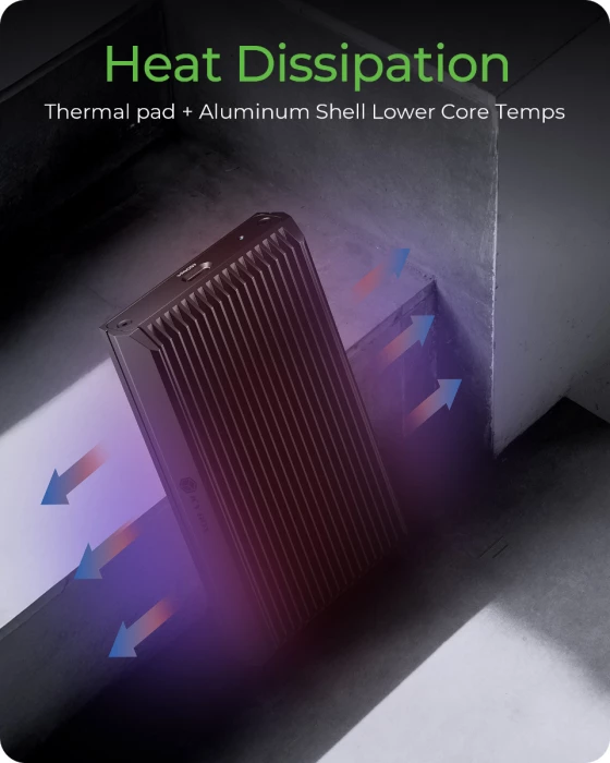 Kasë për SSD M.2 NVMe ICYBOX IB-1920M-C42, USB4 40 Gbit/s, pa vegla, alumin, e zezë