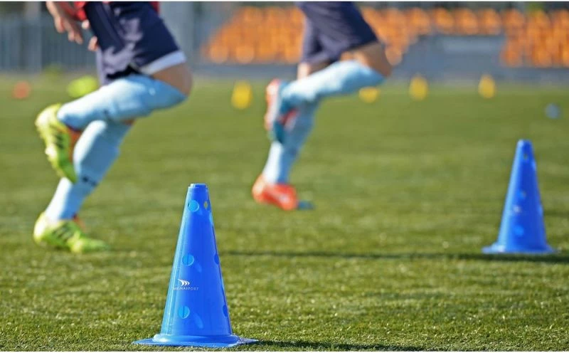 Pajisje stërvitore Yakimasport, kon me vrima, i verdhë