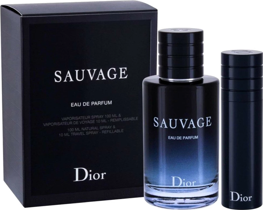 Eau de Parfum set Dior Sauvage për meshkuj 100ml + 10ml