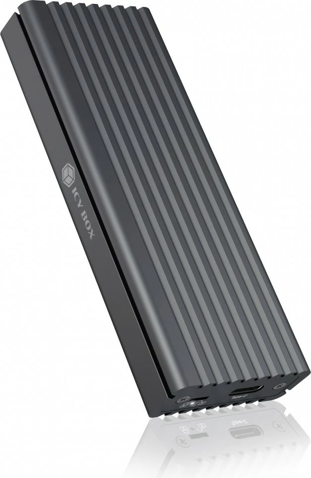 Kasë IcyBox IB-1817MC-C31 për SSD M.2 NVMe & SATA, USB Type-C, Gri