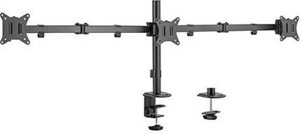 Krah tavoline për 3 monitorë Gembird MA-D3-01, 17-27 inç, i zi