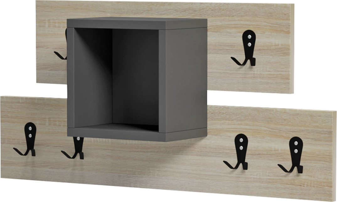 Varëse për hyrje me raft SLOT FH18077.02 melaminë, ngjyrë sonama-gri, 69x12x32 cm