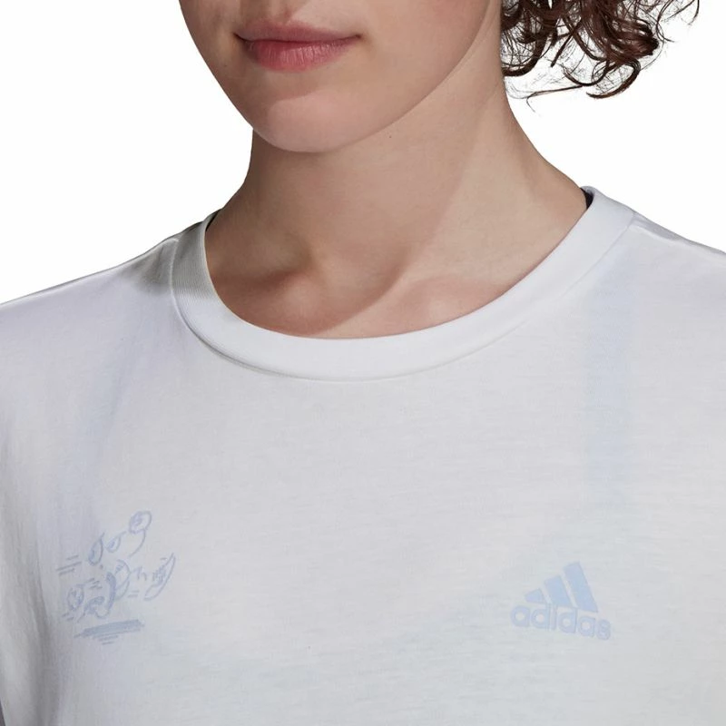 Maicë adidas për femra, e bardhë