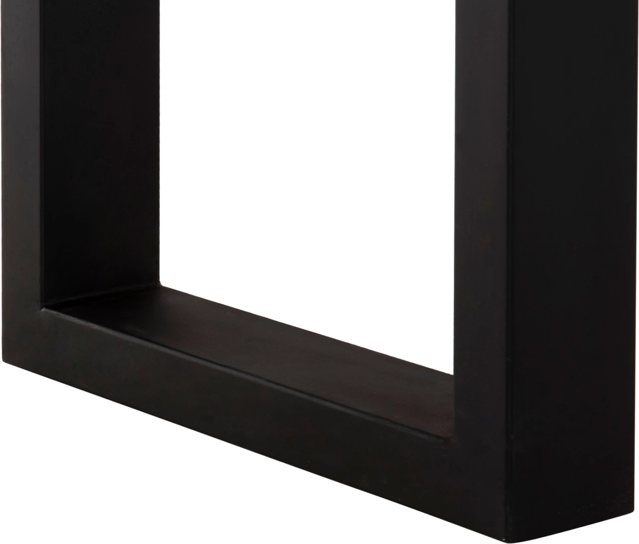 Konsolë SHIRE, dru TEAK i ricikluar, këmbë metalike të zeza, 240x50x90H cm