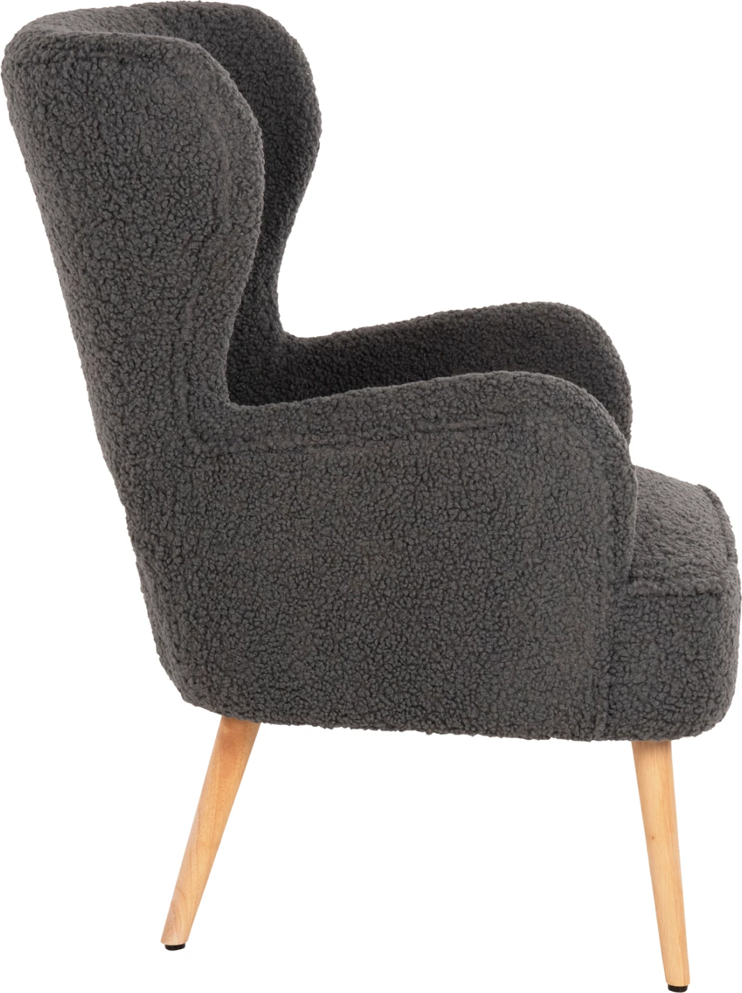 Fotelje MYLIE FH8394.21, pëlhurë boucle gri, 66x75x93H cm