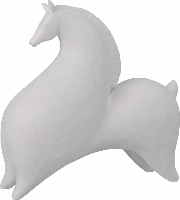 Dekor kuaj AEGEAN, polirezine, e bardhë, 26x11x24cm