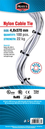 Lidhëse Plastike 4.8x370 948370 100/set