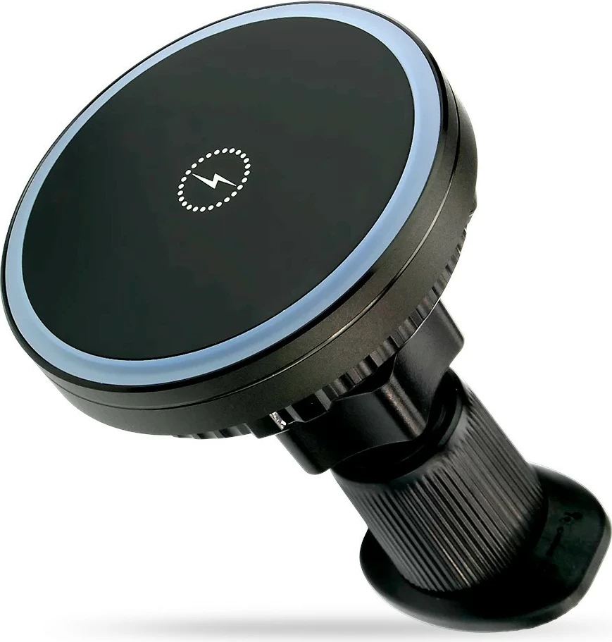 Mbajtës makine magnetik me karikues wireless MagSafe, everActive MC-W15 PRO, 15W, i zi