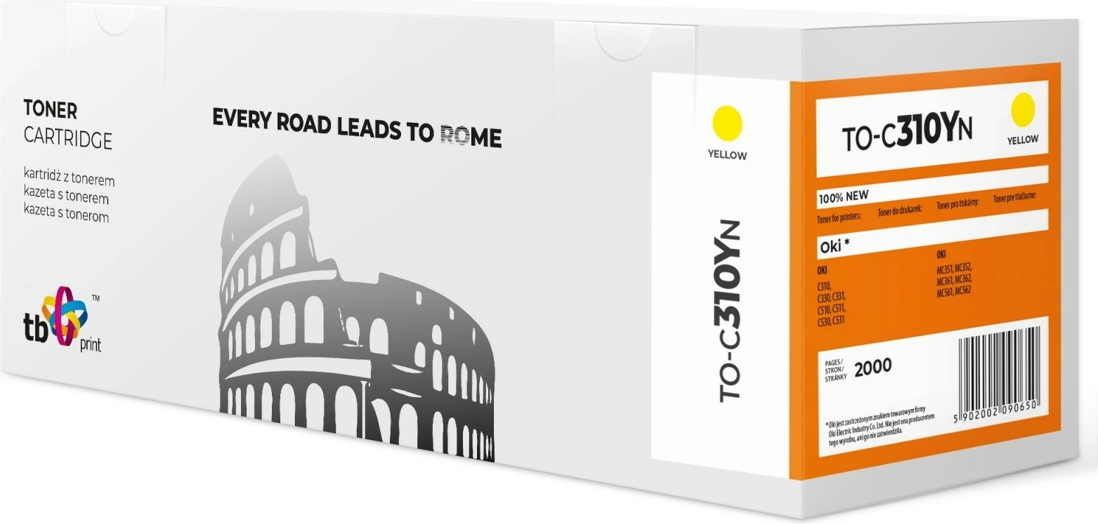 Toner TB Print TO-C310YN për OKI, e verdhë