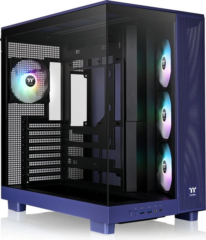 Kasë Thermaltake View 380 XL TG ARGB, Midi Tower, xham i temperuar, blu