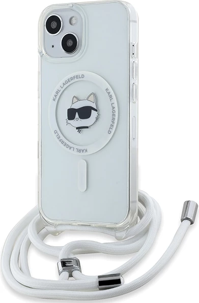 Mbështjellës Karl Lagerfeld IML Choupette Head & Cord MagSafe për iPhone 13/14/15, Transparent