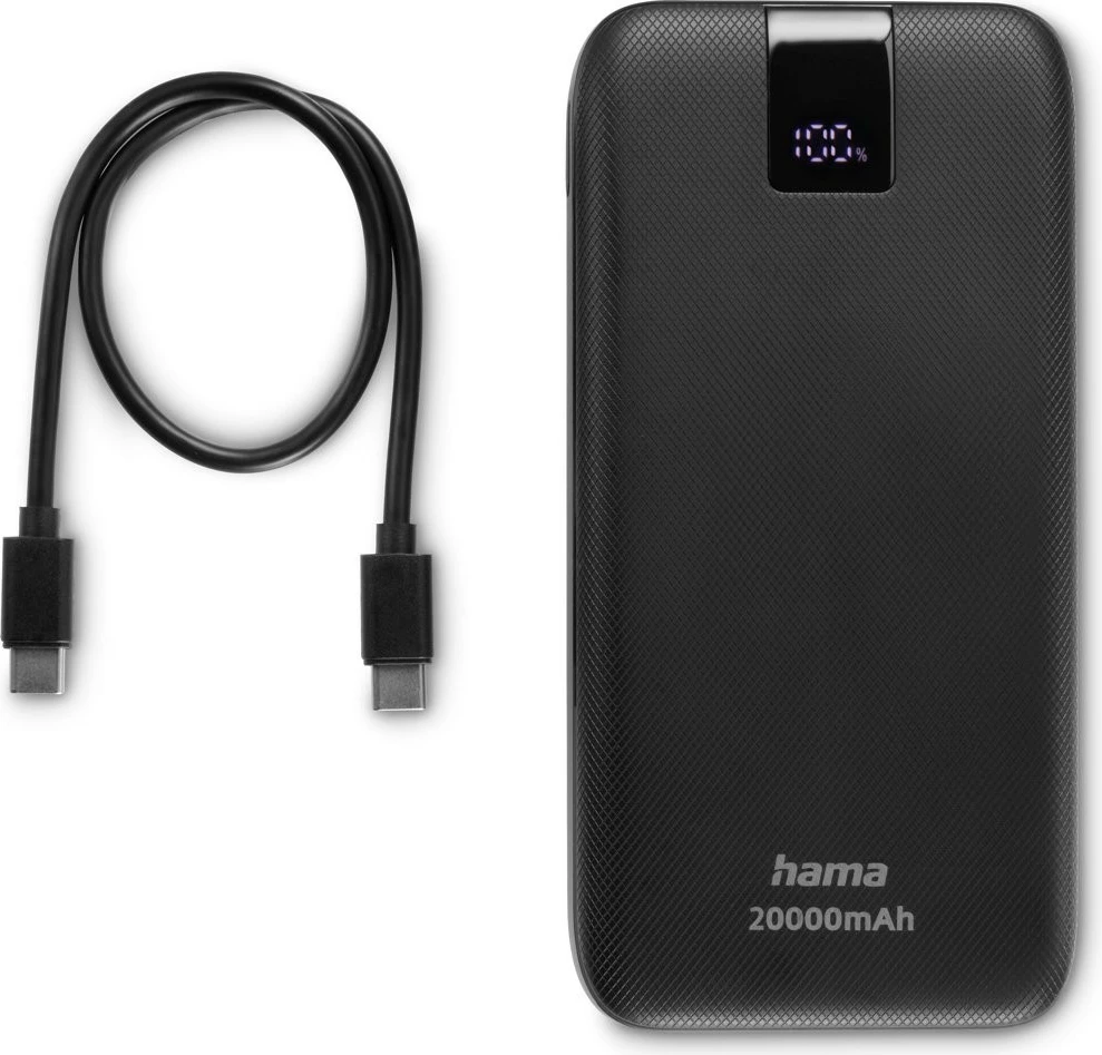 Power bank Hama PD 20000 mAh, 3 porta, Anthracite
