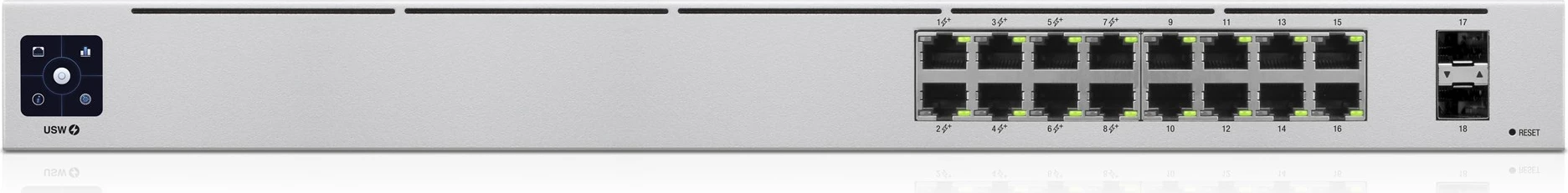 Switch Ubiquiti UniFi 16-Port PoE Managed L2/L3 Gigabit Ethernet Argjendtë