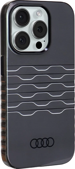 Mbështjellës Audi IML MagSafe për iPhone 15 Pro, i zi