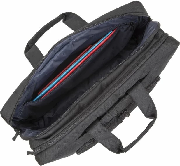 çantë laptopi RivaCase 8455, deri 17.3\", e papërshkueshme nga uji, e polsteruar, e zezë