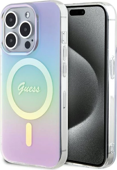 Mbështjellës Guess GUHMP15XHITSU për iPhone 15 Pro Max 6.7", MagSafe, vjollcë
