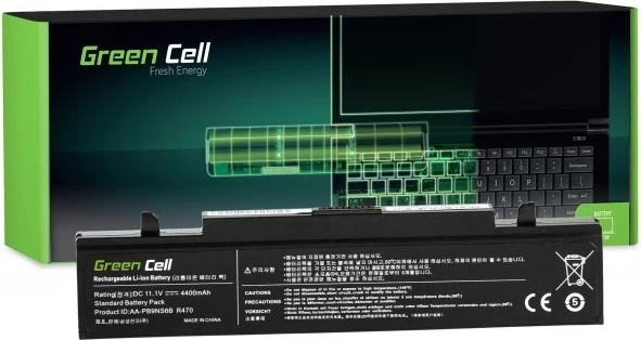 Bateri për laptop Green Cell SA01, e zezë