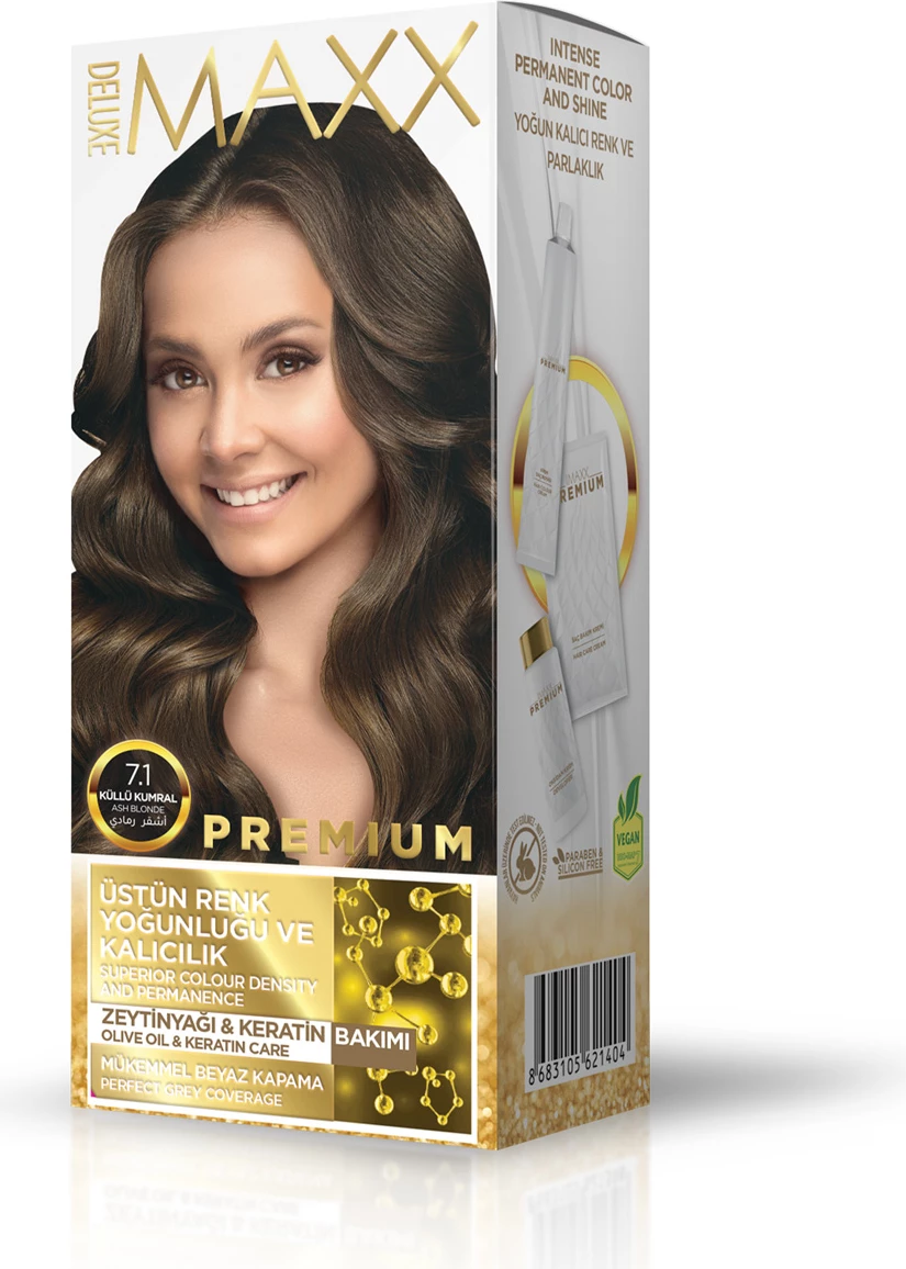Ngjyrë për flokë PREMIUM 7.1 Medium Ash Blonde, 50 ml