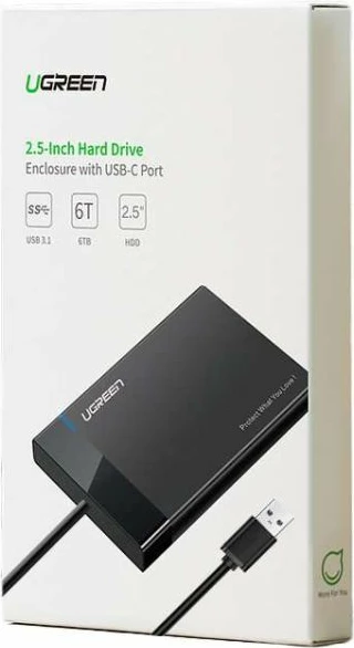 Kasë për HDD/SSD 2.5" UGREEN 30847, USB 3.0 në SATA, UASP, 5Gbps, deri 6TB, e zezë