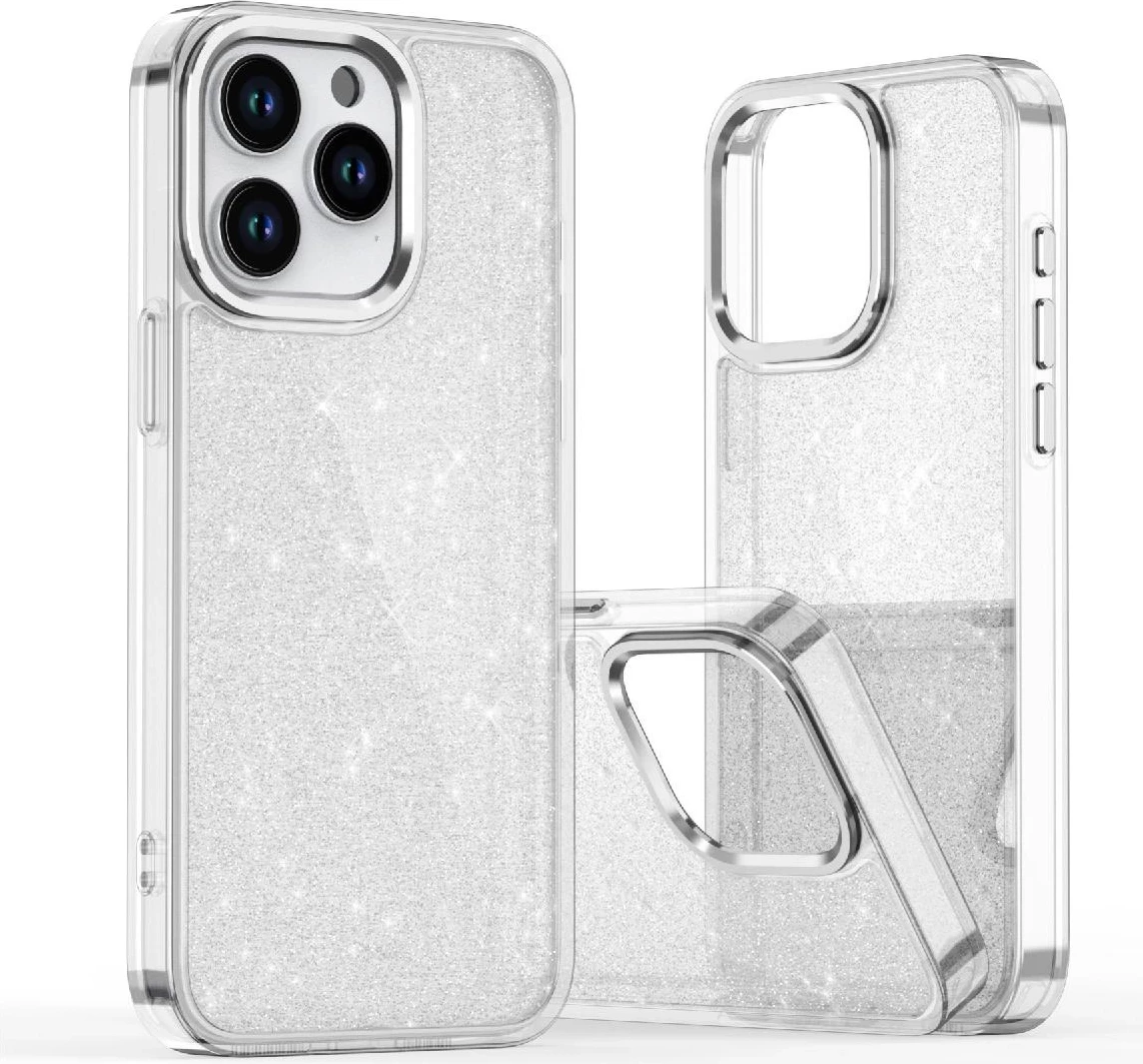 Mbështjellës Hurtel Glitter Case për Samsung Galaxy S25 Edge, Transparent