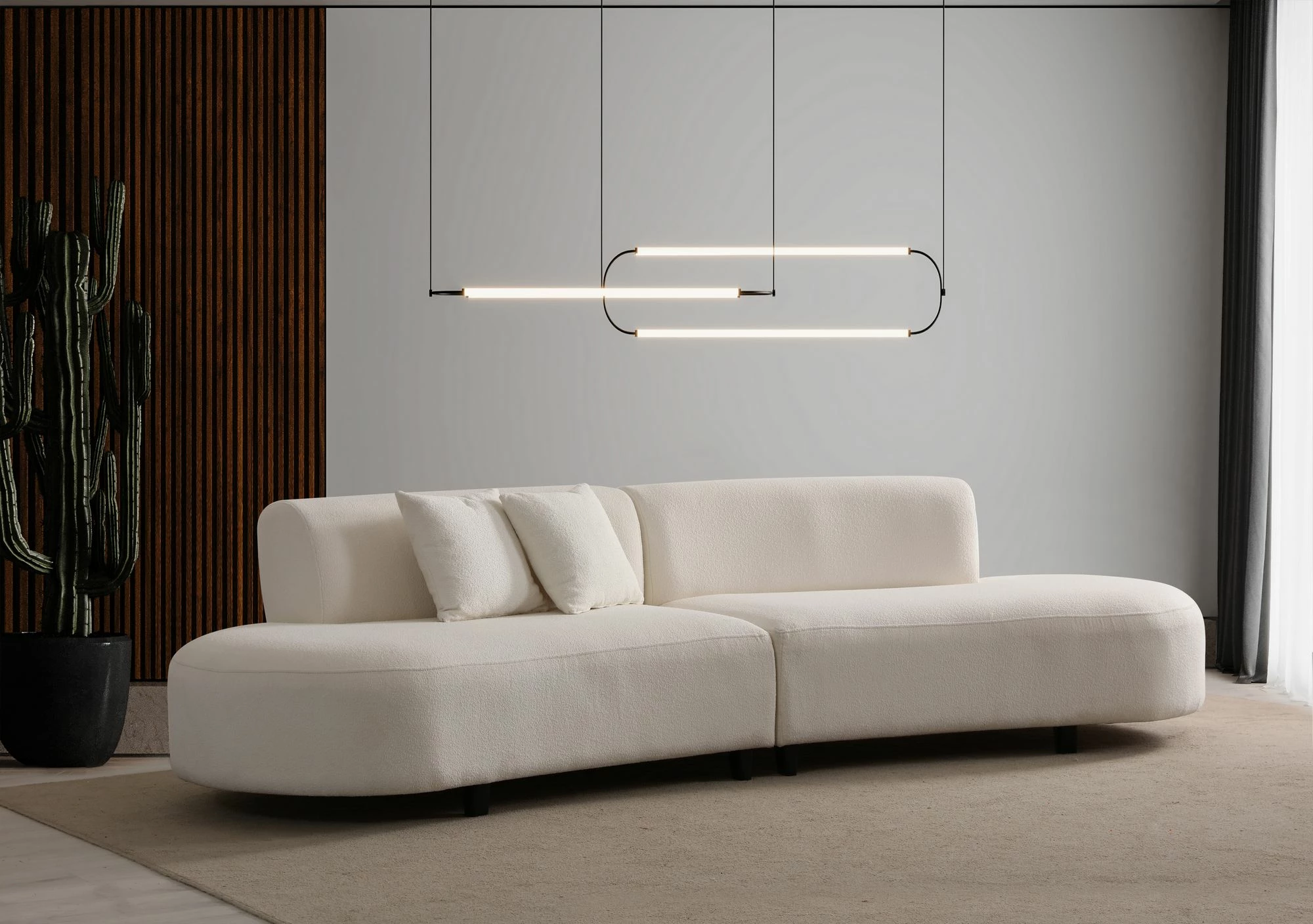 Kënd divani Atelier del Sofa, ngjyrë krem, (1L + 1R) - kënd v2