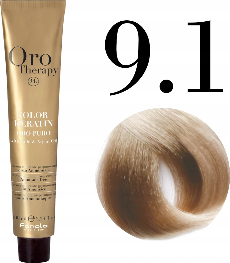 Ngjyrë për flokë Oro 9.1 bionde hiri, 100 ml