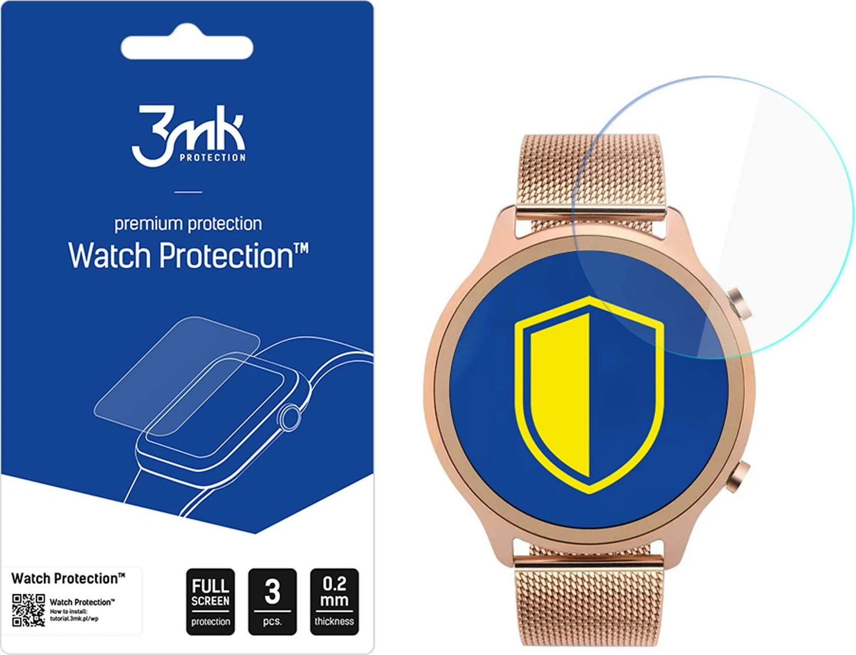 Folie mbrojtëse për smartwatch 3mk Protection Watch Protection ARC, për Garett Bonita / Veronica, 3 copë