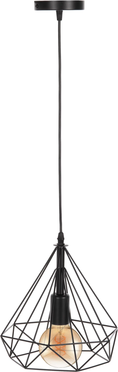 Llambë varëse tavani, kapak metali i zi, FH4063, 25x22x123H cm