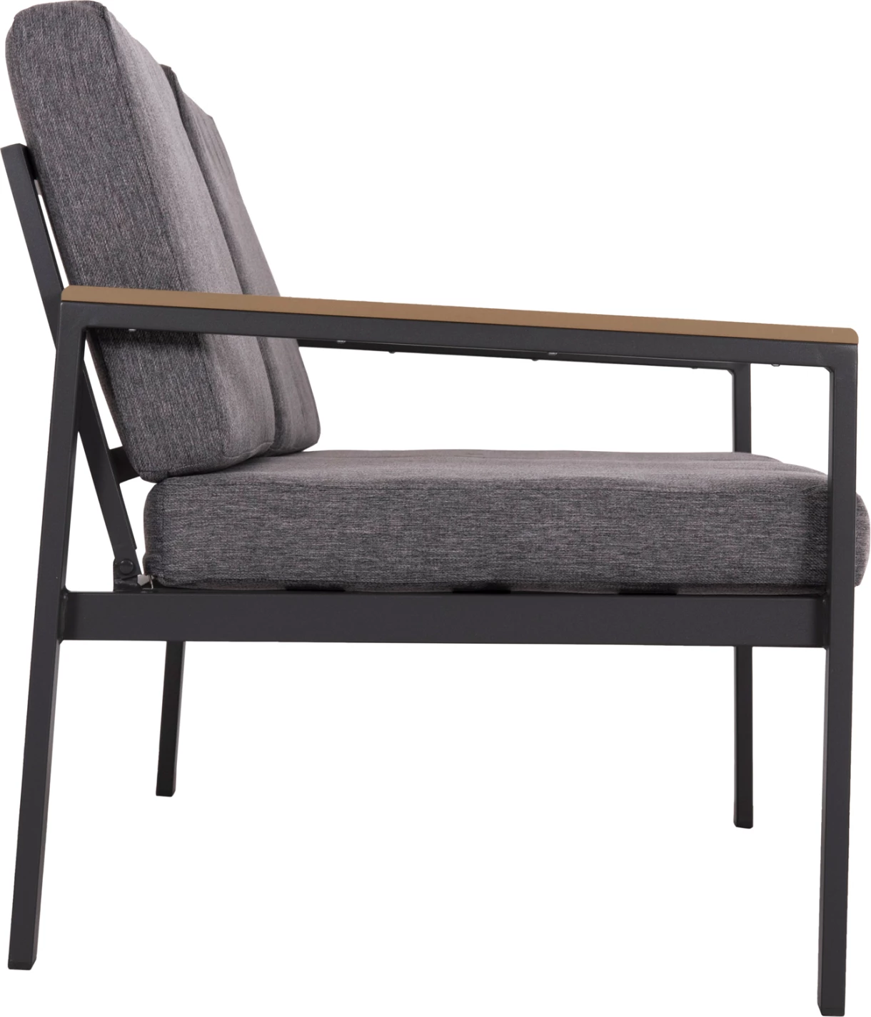 Divan i jashtëm dy ulëse, alumin & jastëkë, ngjyrë antracit, SAFIN FH6279.03, 140x70x77cm