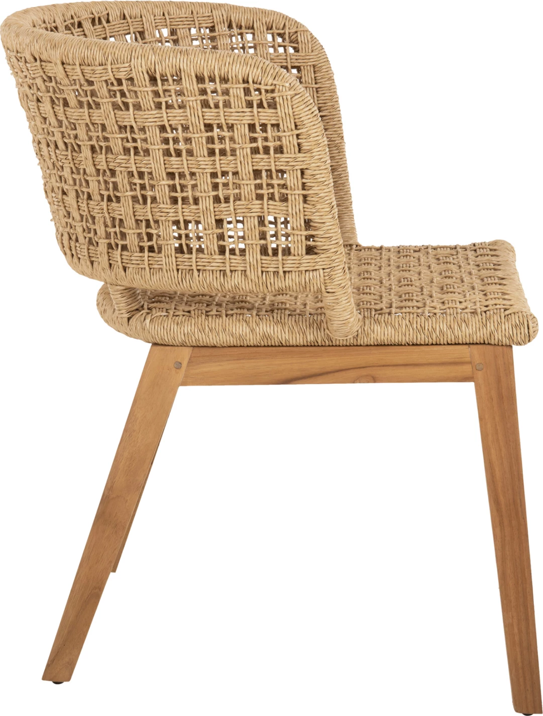 Karrige për brenda FARLEY, dru teak, litar sintetik, ngjyrë natyrale, 57x58x86H cm