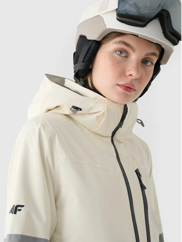 Jakne skijimi për femra 4F, e bardhë