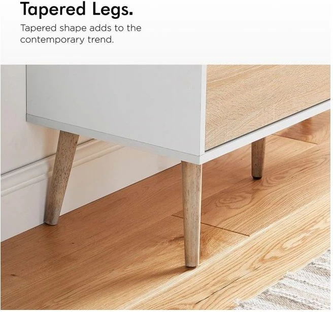 Komodë TV VONHAUS Koto 99x39x58 cm bardhë/lis