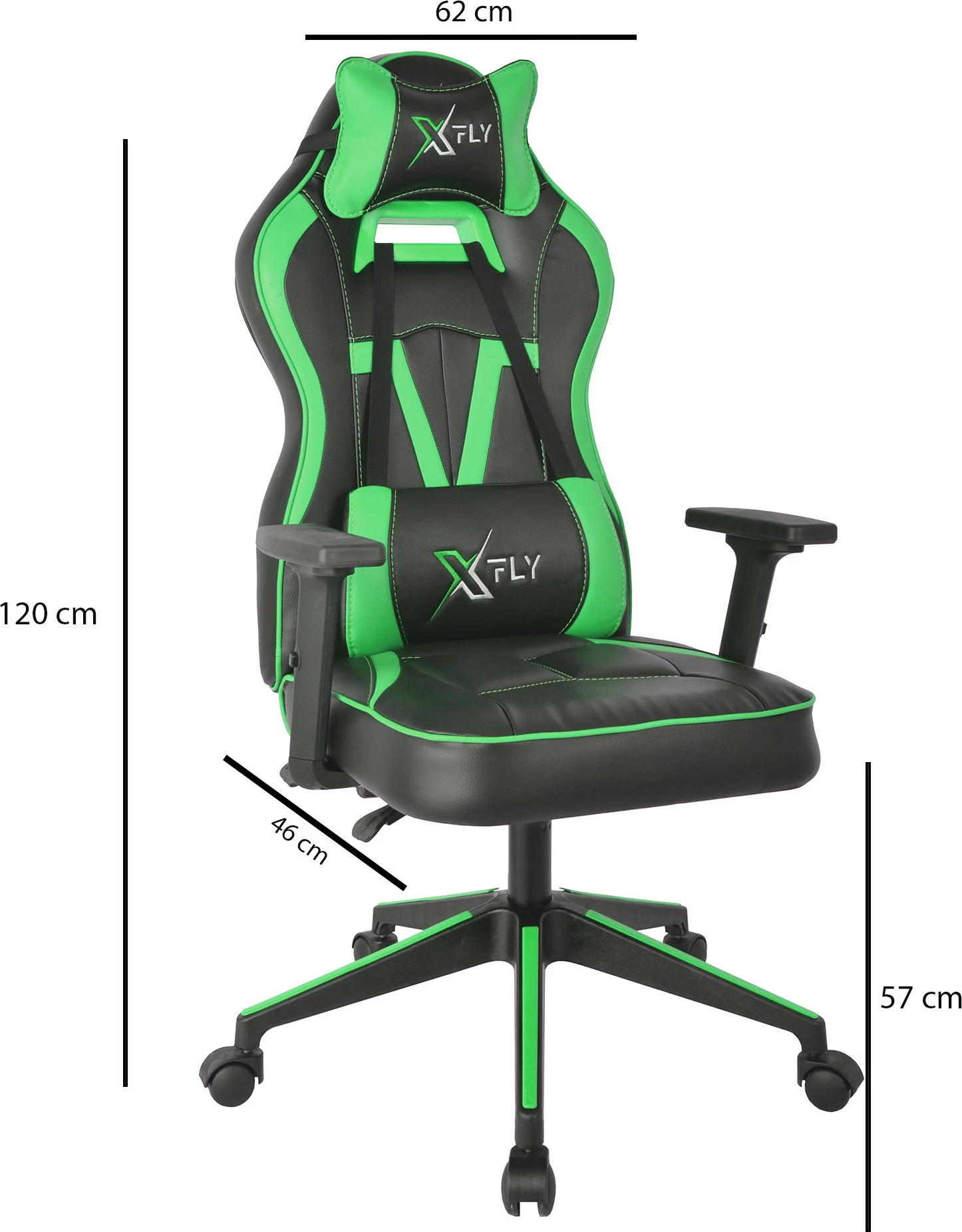 Karrige gaming Skye Decor, XFly Vendetta, e gjelbër