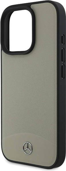 Mbështjellës Mercedes MB për iPhone 16 Pro Max, MagSafe, lëkurë, bezhë