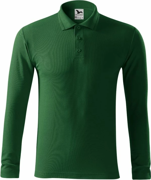 Polo me mëngë të gjata për meshkuj Malfini, ngjyrë e gjelbër