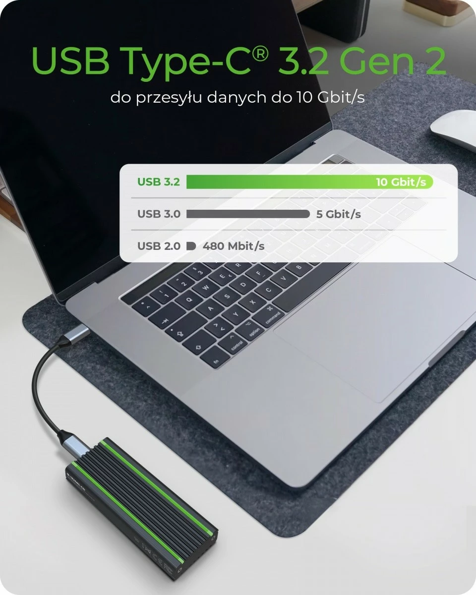 Kasë IcyBox IB-1824ML-C31 për SSD M.2 NVMe, RGB, e zezë