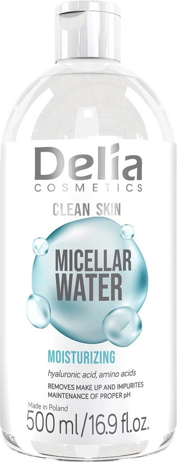 Ujë micelar për femra Delia Clean Skin Moisturizing, 500ml