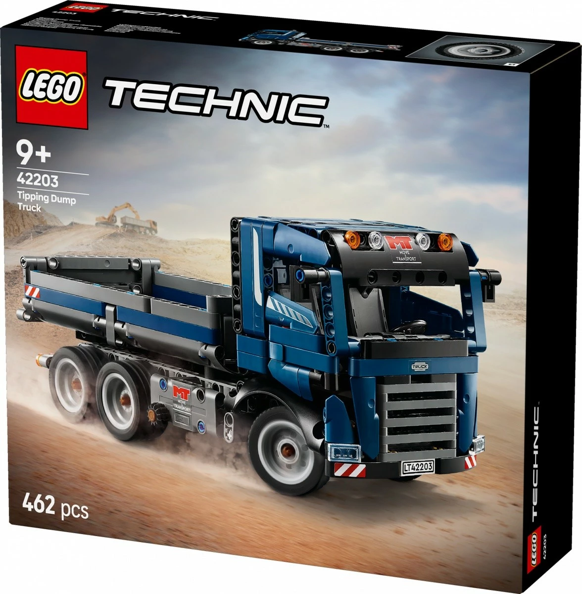 Set LEGO Technic Tipper Truck 42203, 462 pjesë, Blu